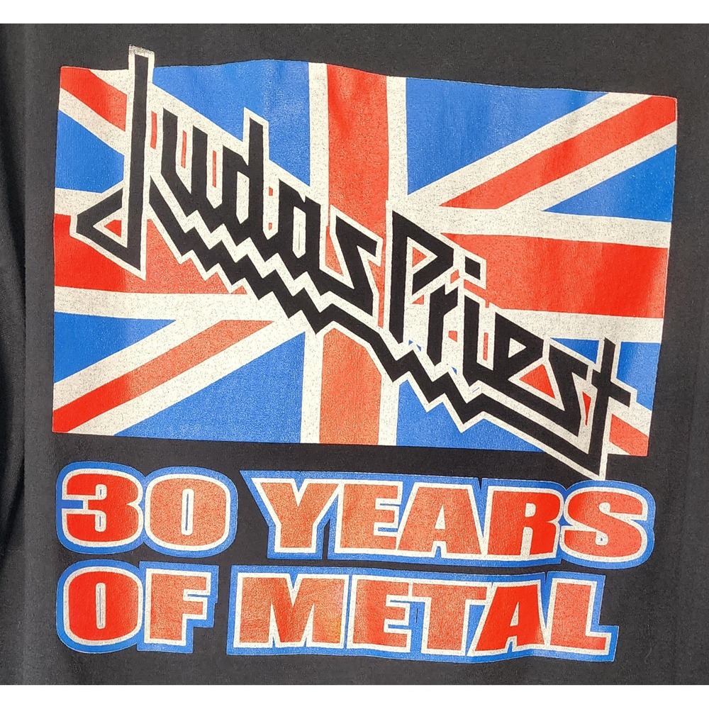 Judas Priest T-Shirt Mens Large Black Good 30 Years of Metal British Steel AAA - Picture 5 of 12